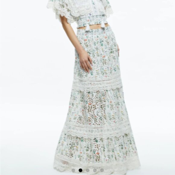 REISE EMBROIDERED TIERED MAXI SKIRT - Picture 2 of 4